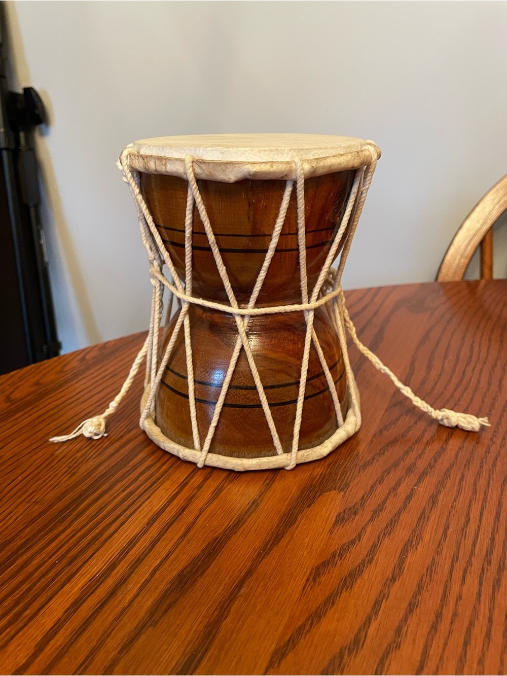 Handcrafted Damaru Rope-Tensioned Drum